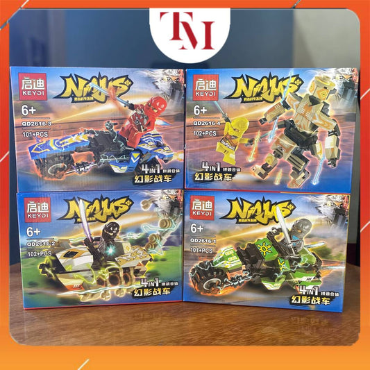 Đồ Chơi Mô Hình Lắp Ráp Ninja Xe Rồng 4 Chủ Đề Giúp Trẻ Phát Triển Trí Tuệ Sưu Tầm, Quà Tặng