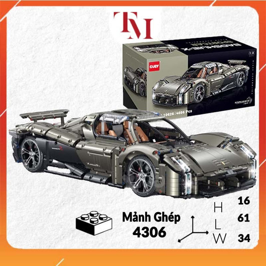 Đồ Chơi Mô Hình Lắp Ráp Siêu Xe Technic GULY 10626 Porsche Mission X Tỉ Lệ 1:8 Mô Hình Lắp Ráp Xe Bản Đẹp 3861 Mảnh