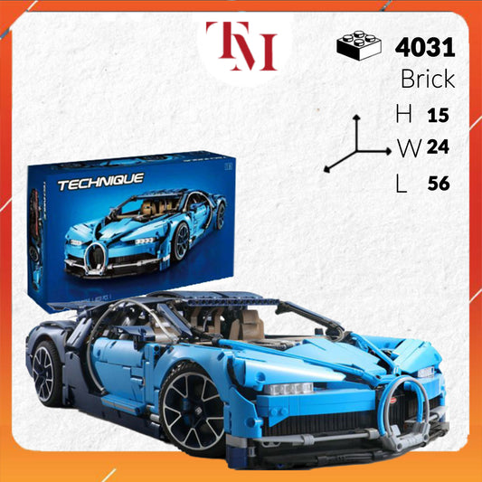 Mô hình TECHNIC siêu xe Technic Bugatti Chiron 42083 Tỉ lệ 1:8 4031 PCS