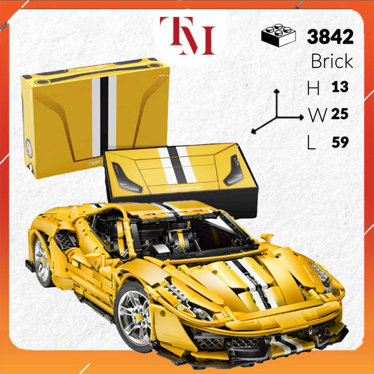 Mô Hình TECHNIC CADA Ferrari 488 Pista tỉ lệ 1:8 3842 PCS