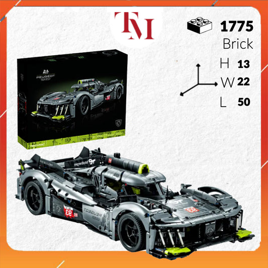 Mô Hình TECHNIC Siêu Xe PEUGEOT Le Mans Hybrid Hypercar Tỉ lệ 1:10 1775 PCS