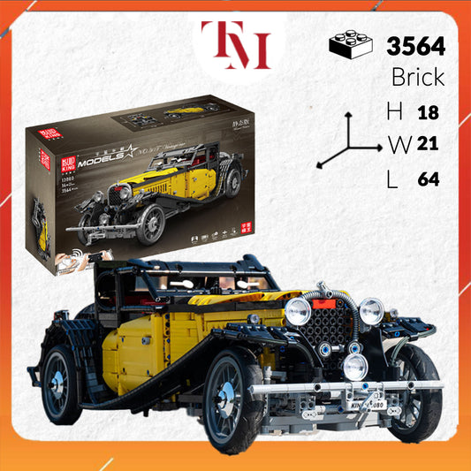 Mô Hình siêu xe Technic Mould King   Bugatti Vintage 50T 1308 Tỉ lệ 1:8 3564 mảnh
