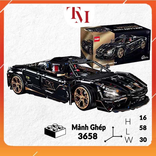 Đồ Chơi Mô Hình Lắp Ráp Siêu Xe Technic Guly 10625 McLaren 720s Tỉ Lệ 1:8  Mô Hình Lắp Ráp Xe Bản Đẹp 3658 Mảnh