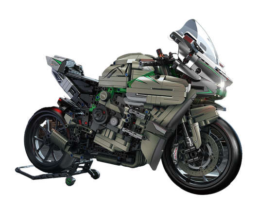 Mô hình TECHNIC Xe Máy Panlos KWS Ninja H2R Tỉ Lệ 1:5 1968 PCS