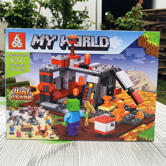 Bộ Đồ Chơi Mô Hình Lắp Ráp Minecraft Cho Bé Mẫu Mới 4 Trong 1 Sưu Tầm, Quà Tặng, Trưng Bày