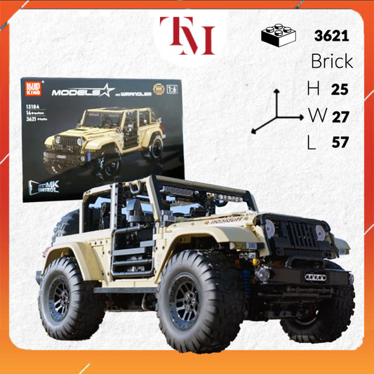 Mô Hình siêu xe Technic Mould King  Wrangler Rubicon RAMP Tỉ lệ 1:6