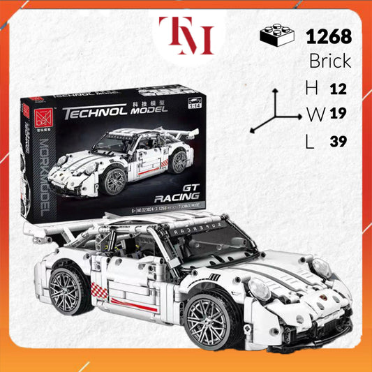 Mô Hình TECHNIC MORK BLOCK siêu xe PORSCHE 911 GT3 tỉ lệ 1:14 1268 PCS