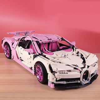 Mô Hình TECHNIC siêu xe Bugatti Chiron Hồng tỉ lệ 1:8 4031 PCS