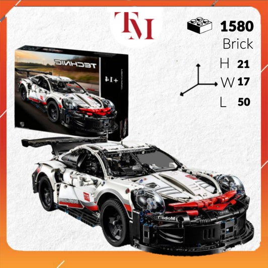 Mô hình TECHNIC siêu xe PORSCHE 911 RSR 42096 tỉ lệ 1:10 1580 PCS