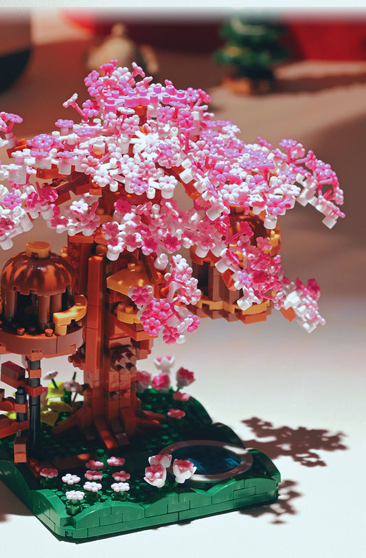 Bộ Đồ Chơi Mô Hình lego lắp ráp hoa anh đào dạng ngôi nhà trên cây, mô hình lắp ráp bonsai cây cảnh Bản Đẹp Chính Hãng